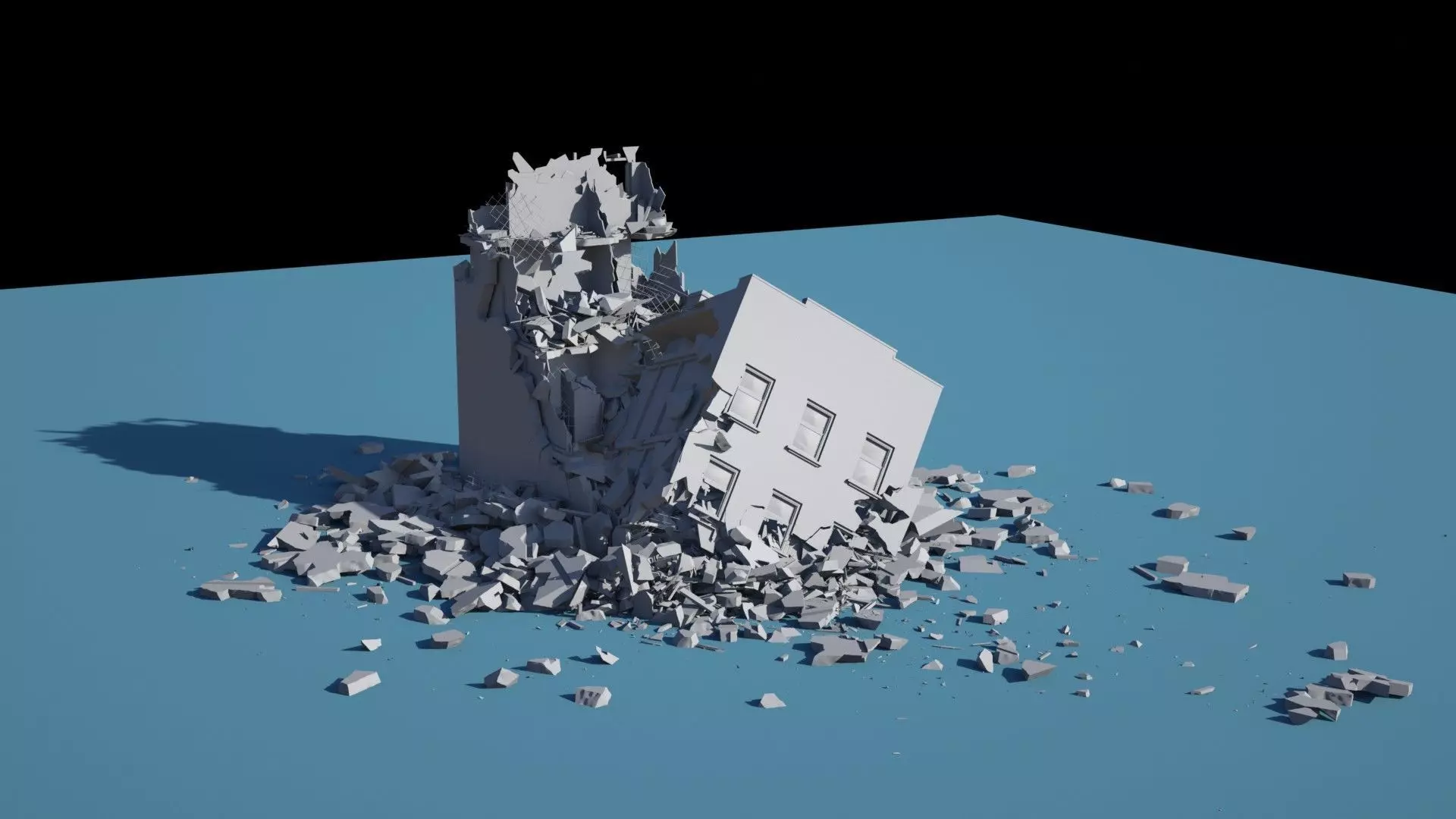 Collapsed Building 2 3D model_0