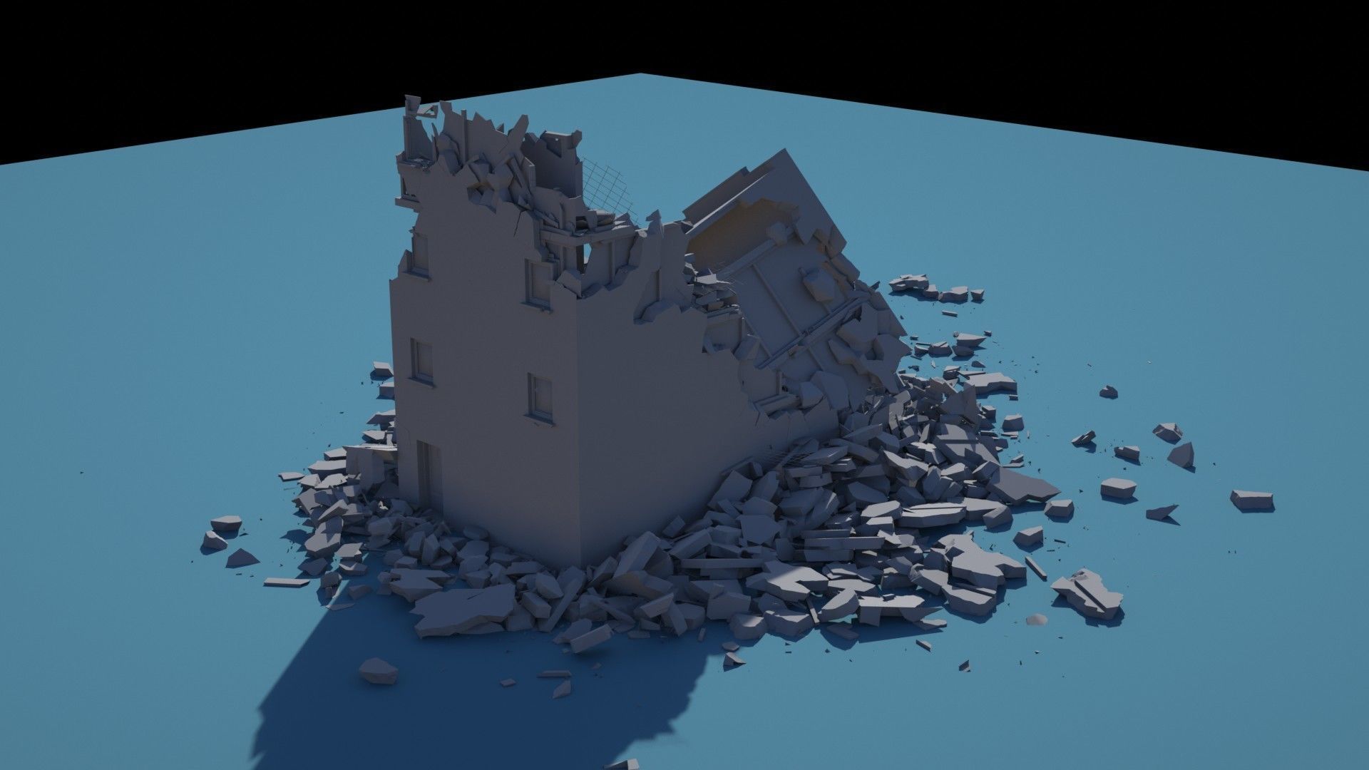 Collapsed Building 2 3D model_3