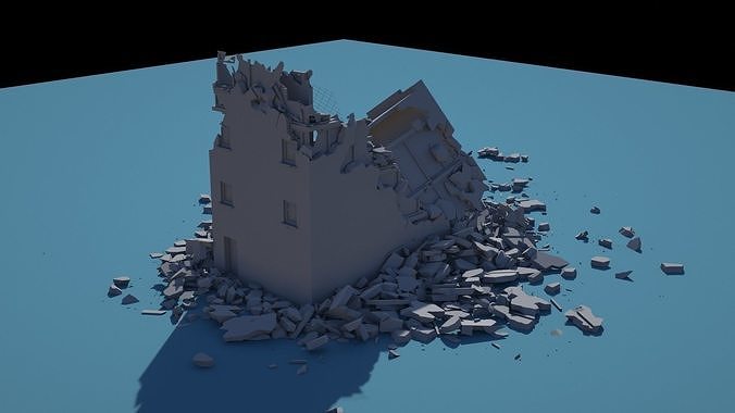 Collapsed Building 2 3D model 4