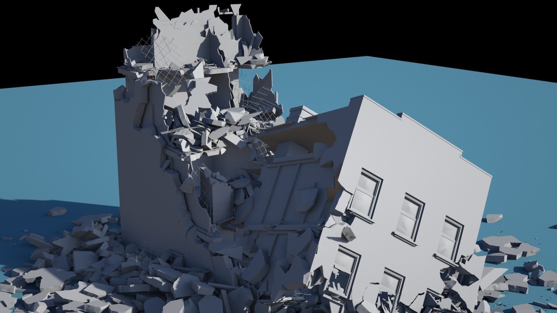 Collapsed Building 2 3D model_4