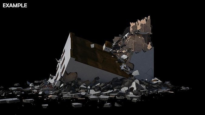 Collapsed Building 2 3D model 7