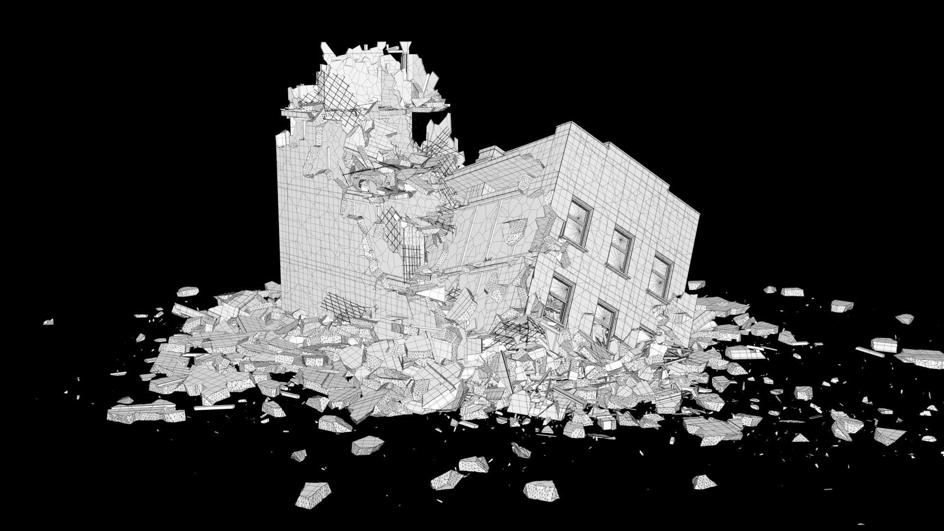 Collapsed Building 2 3D model_8