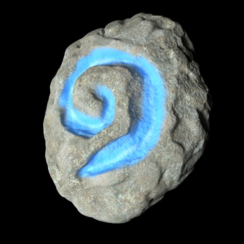 hearthstone stone with spiral 3D print model_7