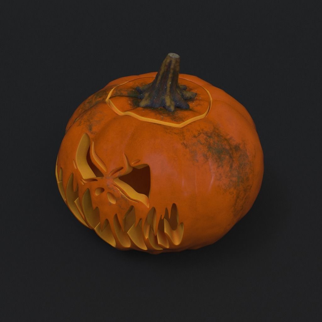 Halloween Pumpkin - Jack-O-Lantern 3D model_31