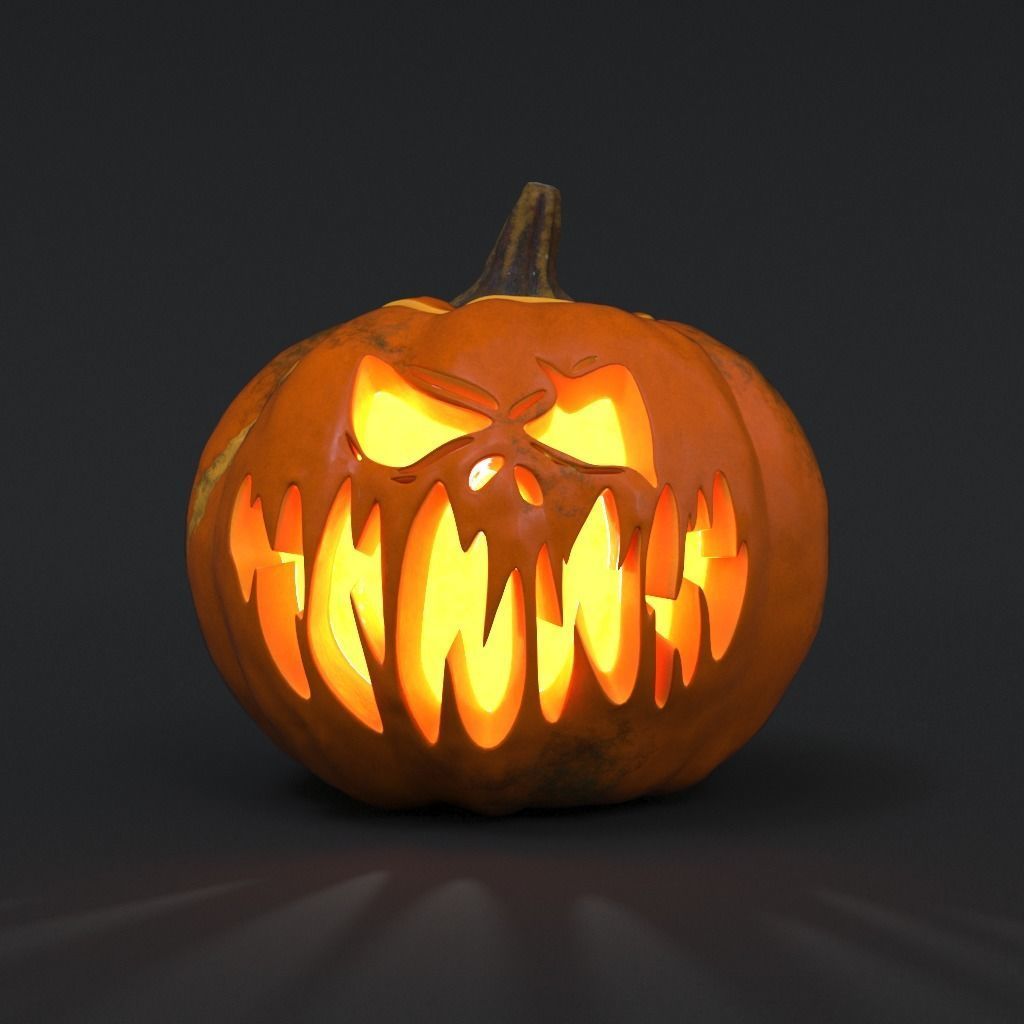 Halloween Pumpkin - Jack-O-Lantern 3D model_2