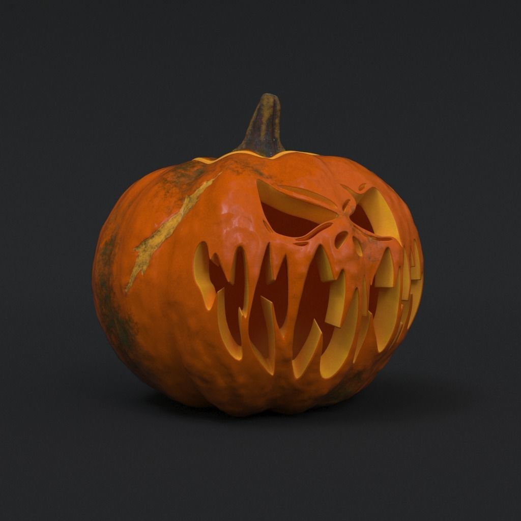 Halloween Pumpkin - Jack-O-Lantern 3D model_4