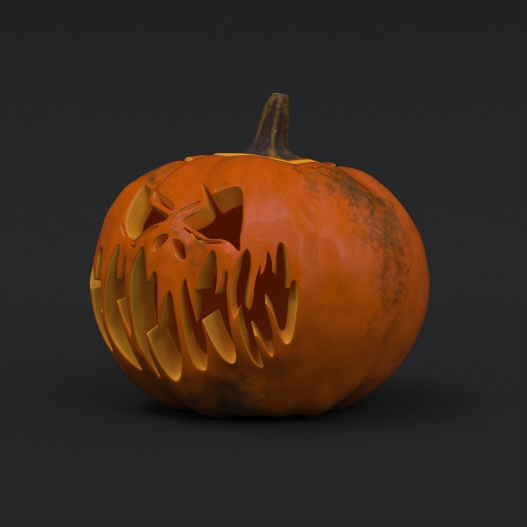 Halloween Pumpkin - Jack-O-Lantern 3D model_14