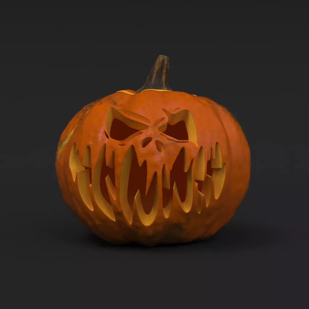 Halloween Pumpkin - Jack-O-Lantern 3D model_0