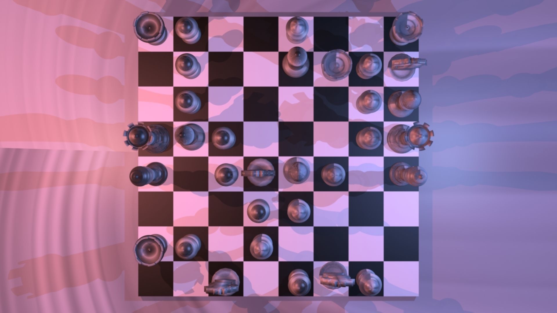 Chess pieces on board Free low-poly 3D model_1