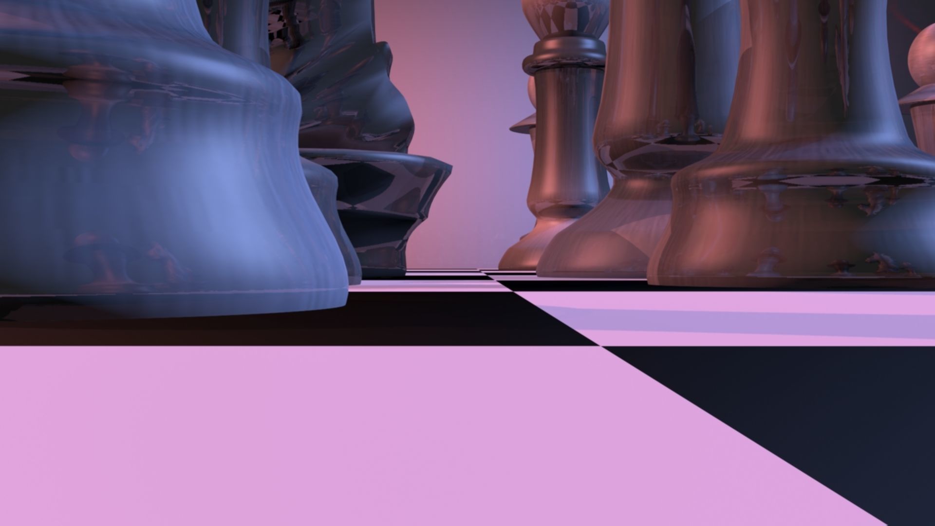 Chess pieces on board Free low-poly 3D model_7