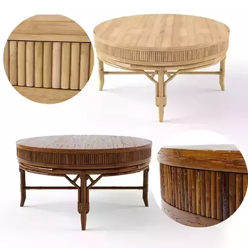 Beach Coffee Tables Rattan 3D model
