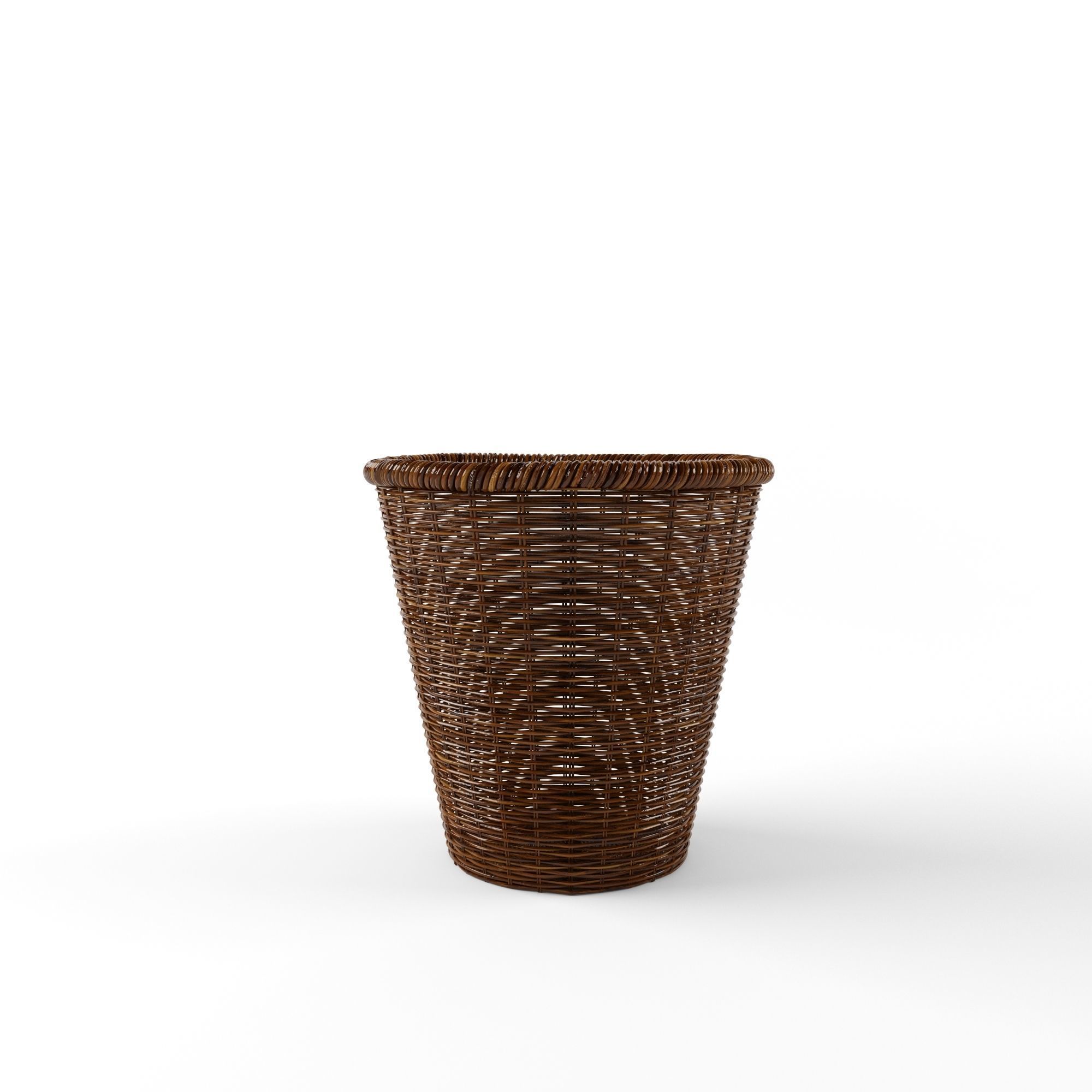 Rattan Plant Pot 3D model_2