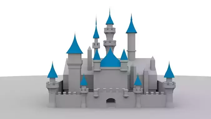 Castle disney with turrets