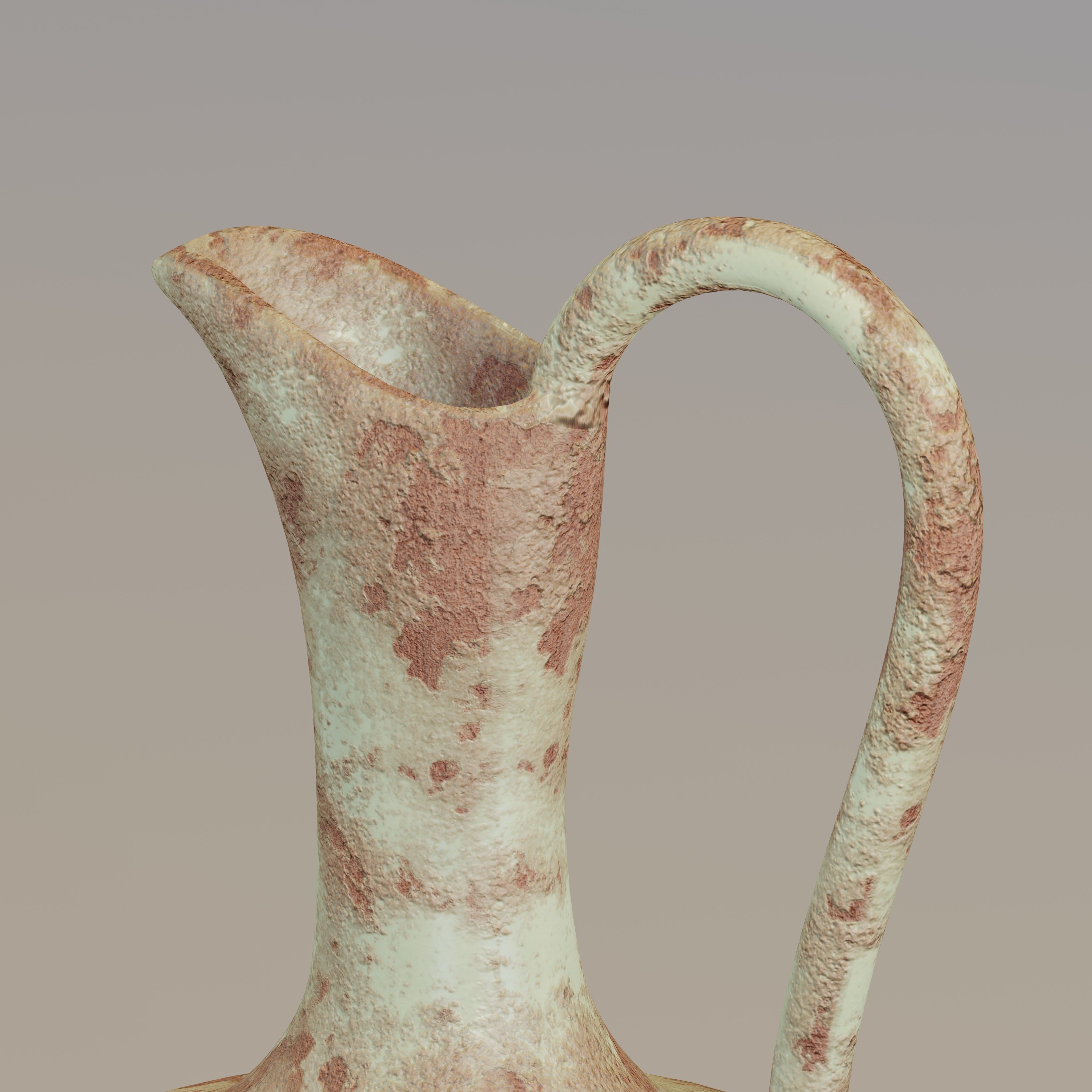 Vintage rusty pitcher 3D model_2