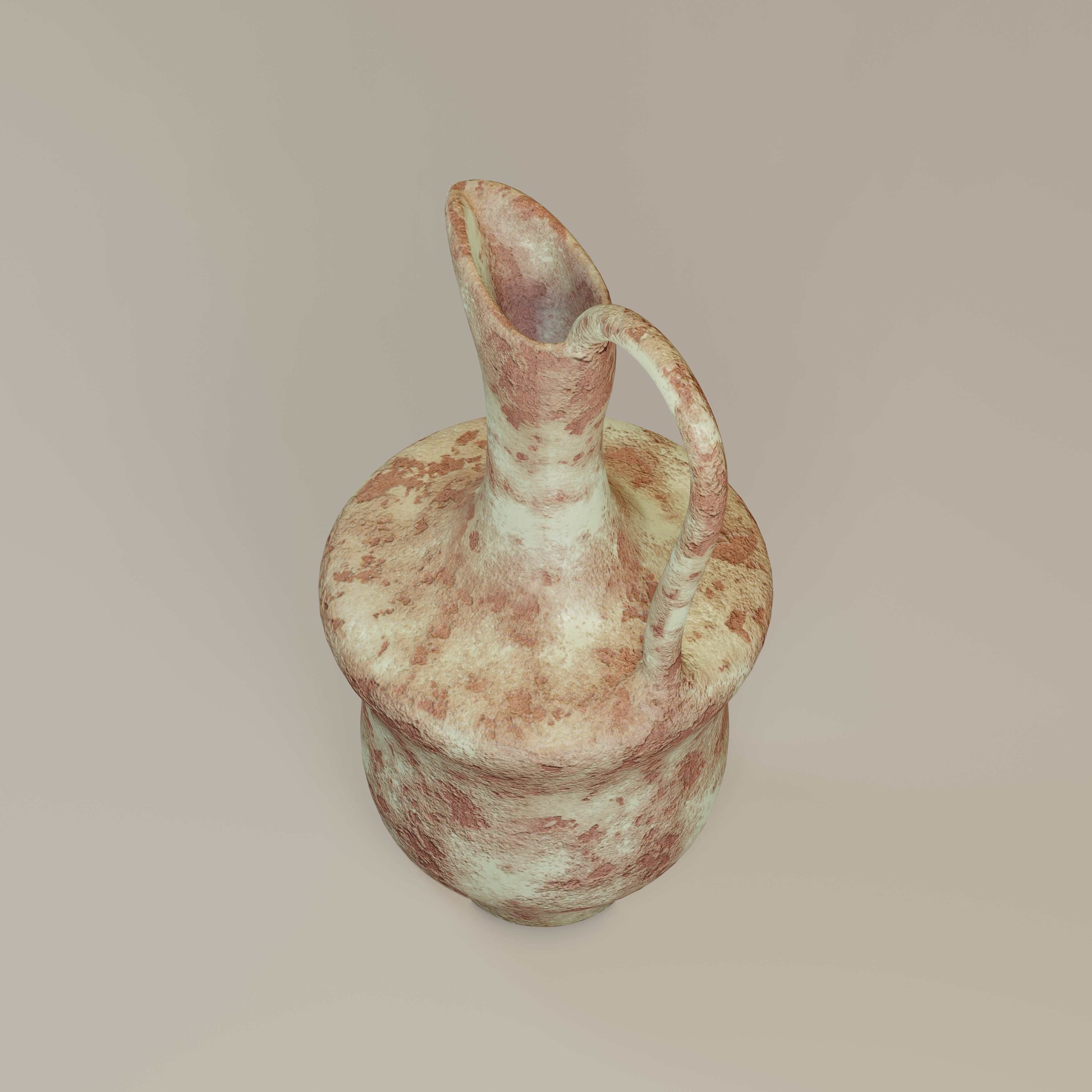 Vintage rusty pitcher 3D model_1