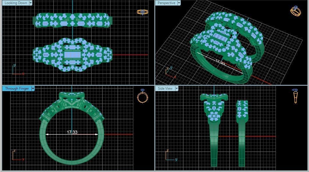 Tweens ring 70 3D print model_3