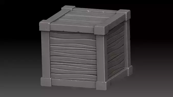 stylized wooden box