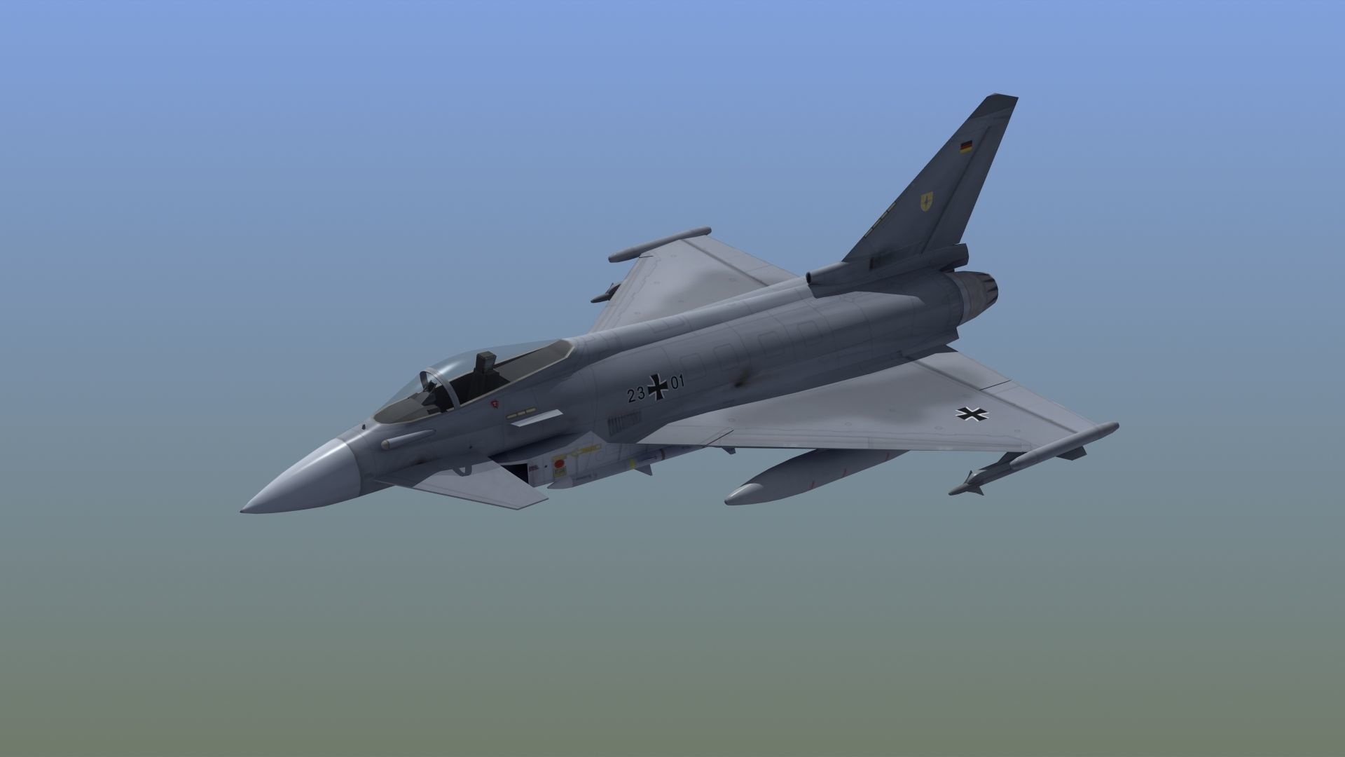 Typhoon Fighter 3D model_2