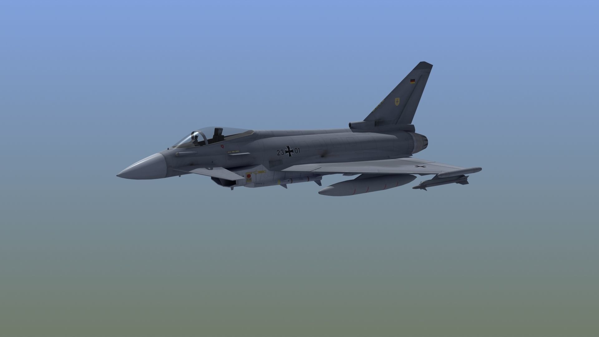 Typhoon Fighter 3D model_6