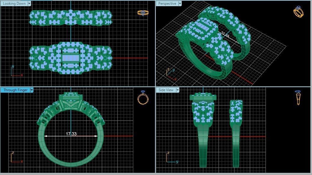 Tweens ring 80 3D print model_3