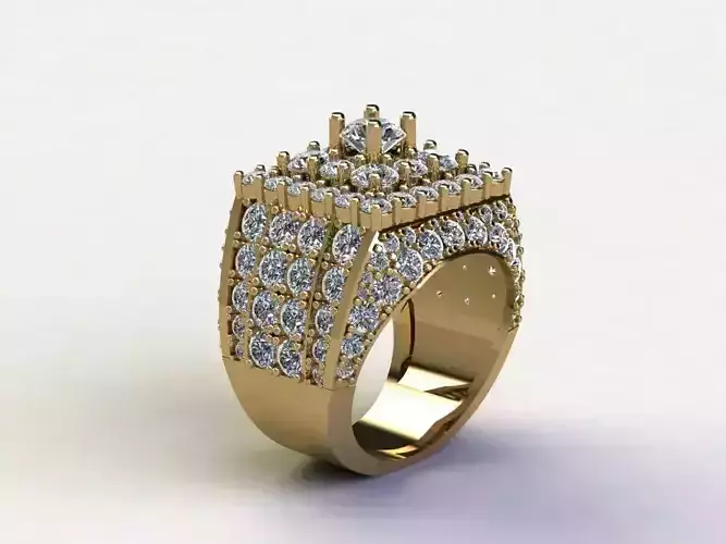 Popular Asia model man ring with cad file 3dm R9