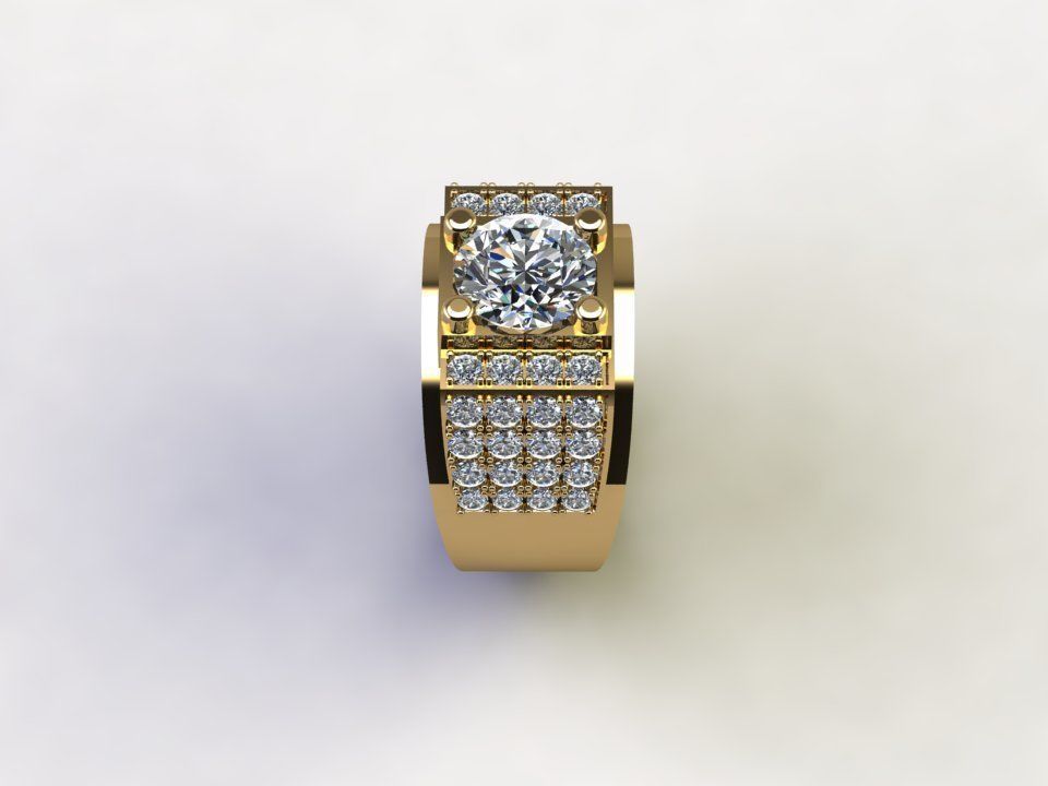 Fashion Man ring wear in any Party Popular in Asia R4 3D model_5