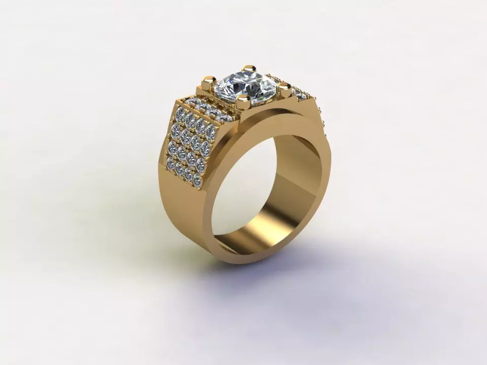 Fashion Man ring wear in any Party Popular in Asia R4 3D model_0