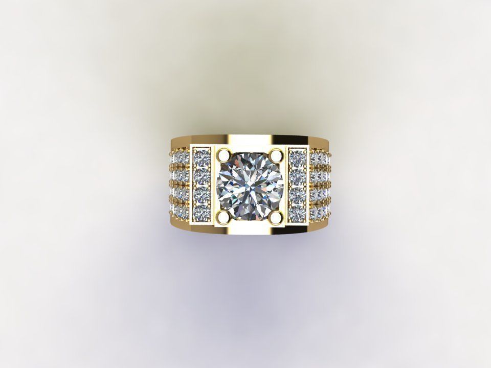 Fashion Man ring wear in any Party Popular in Asia R4 3D model_4