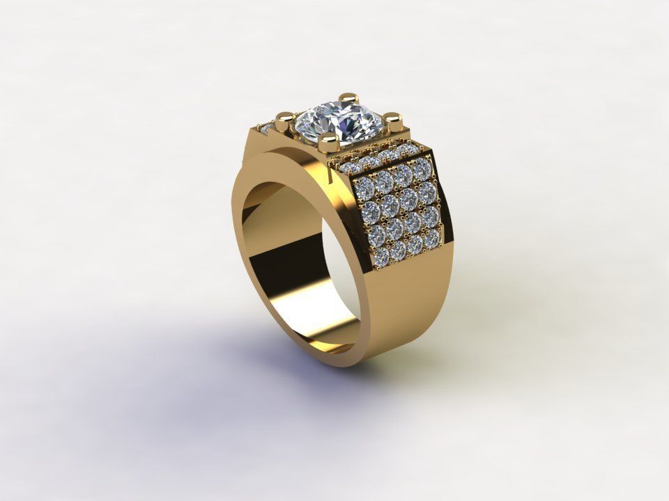 Fashion Man ring wear in any Party Popular in Asia R4 3D model_1