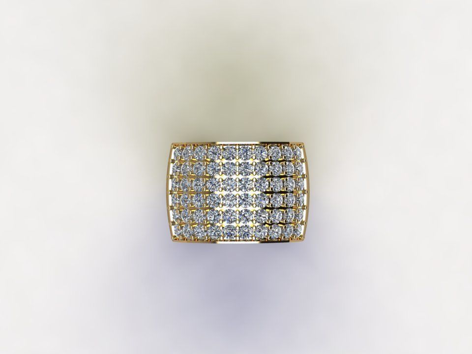 Diamond Ring For men Popular is Asia cad file 3dm R34 3D model_4