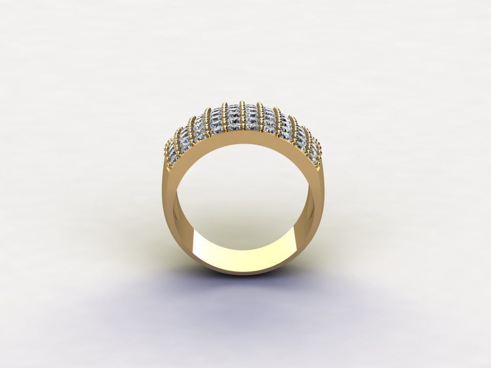 Diamond Ring For men Popular is Asia cad file 3dm R34 3D model_2