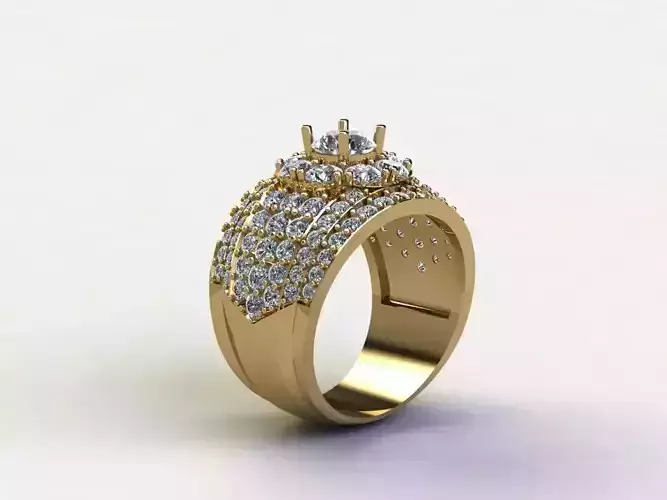 Model Man Ring gold light in Asia design R32