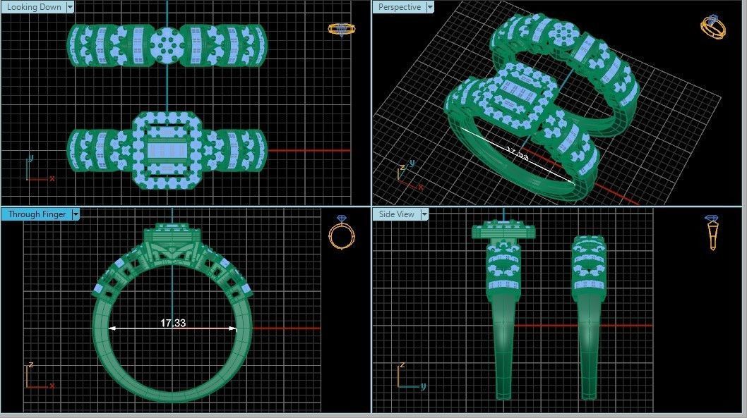 Tweens ring 90 3D print model_3