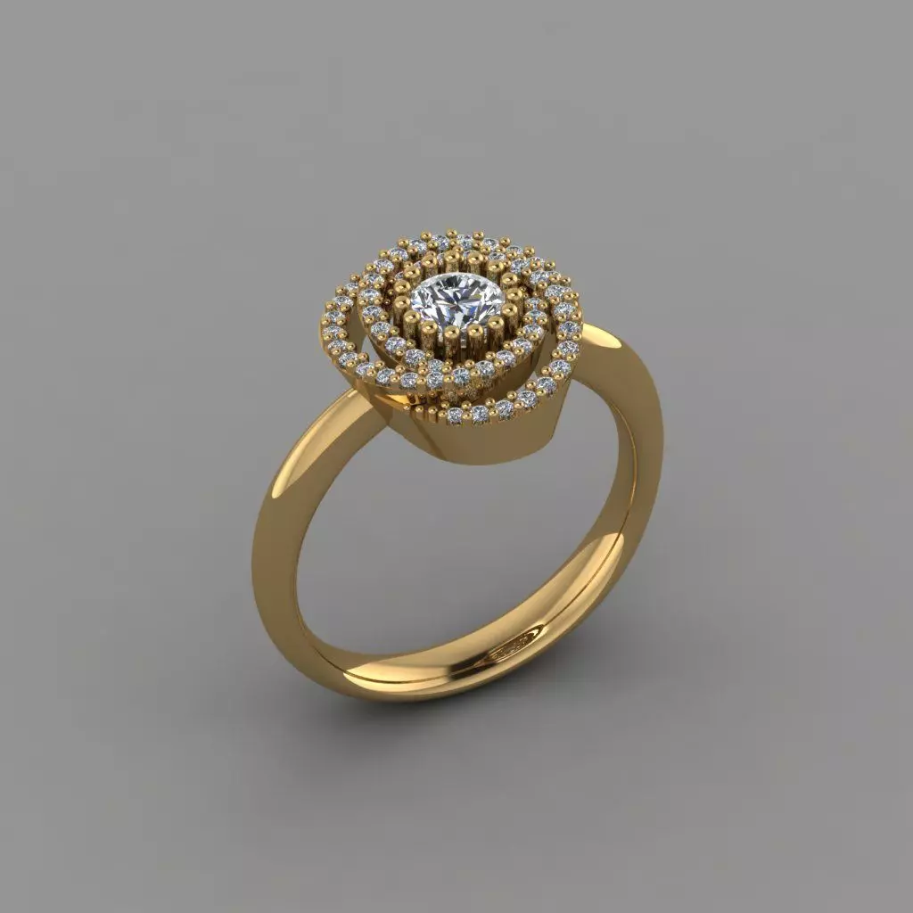 T213- Diamond ring 3D print model_0