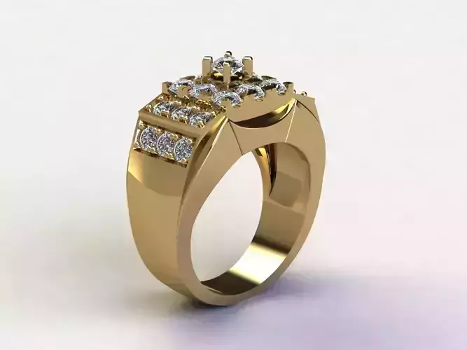 model man ring diamond cad file 3dm R22