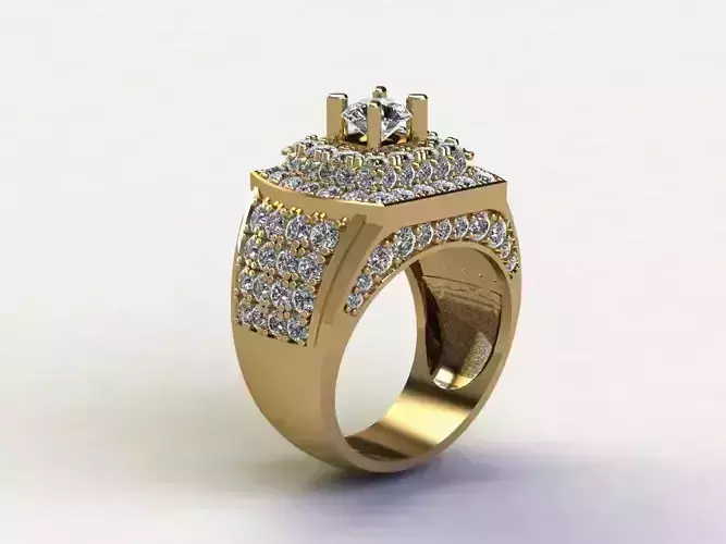 Man Ring with diamond R21