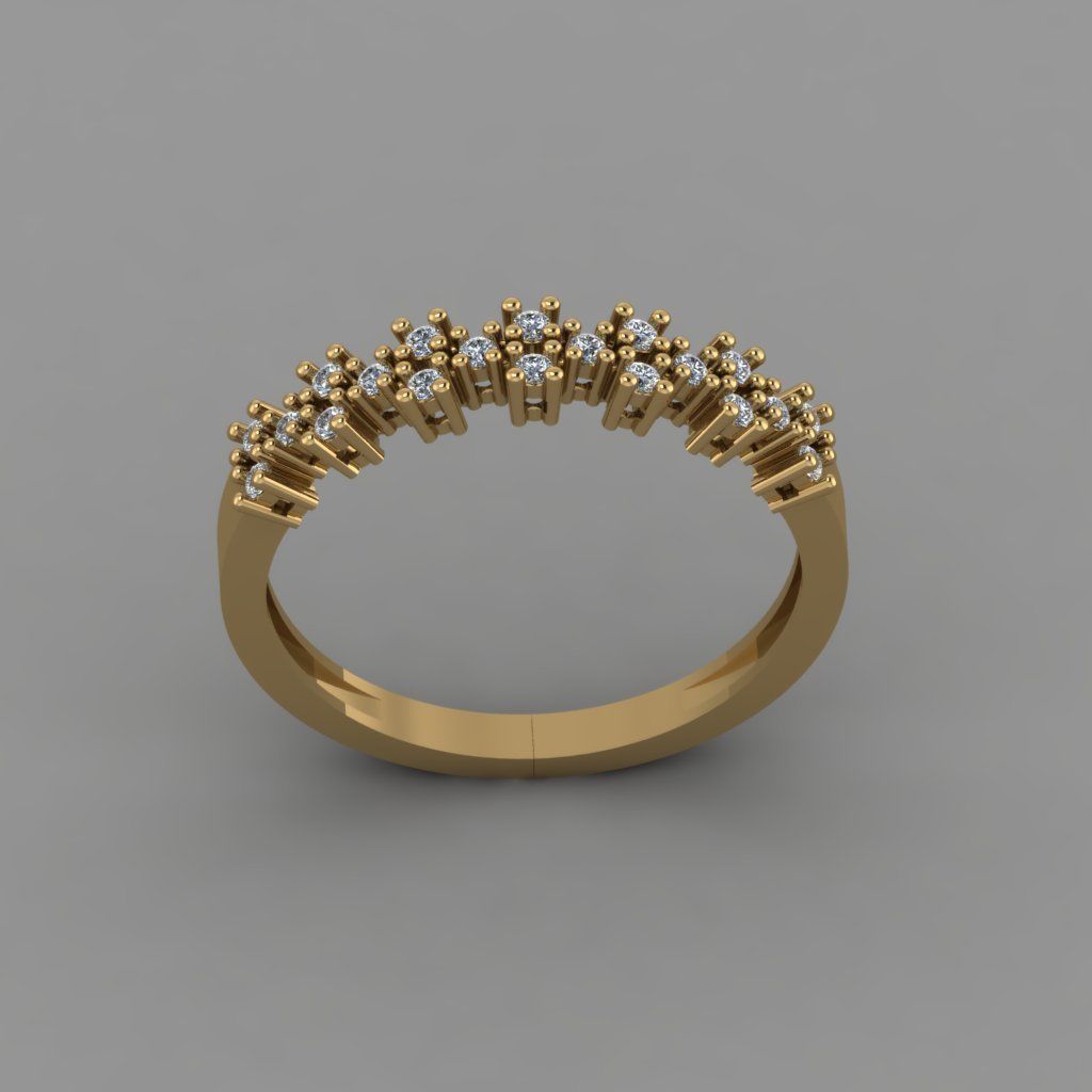 T214- Diamond ring 3D print model_1