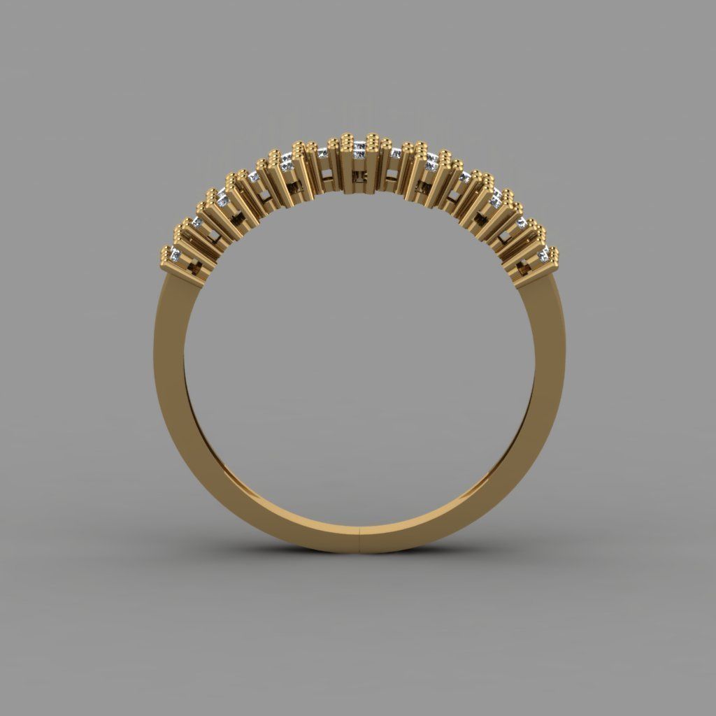 T214- Diamond ring 3D print model_2