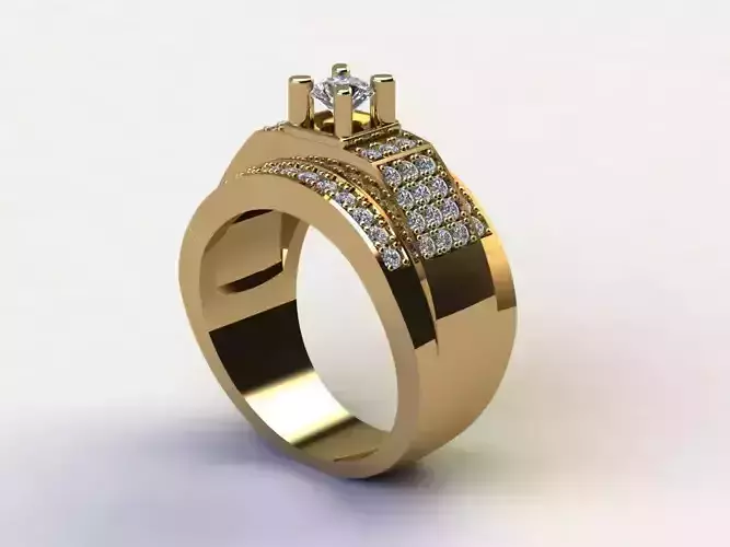 model man ring with 3dm cad file R18