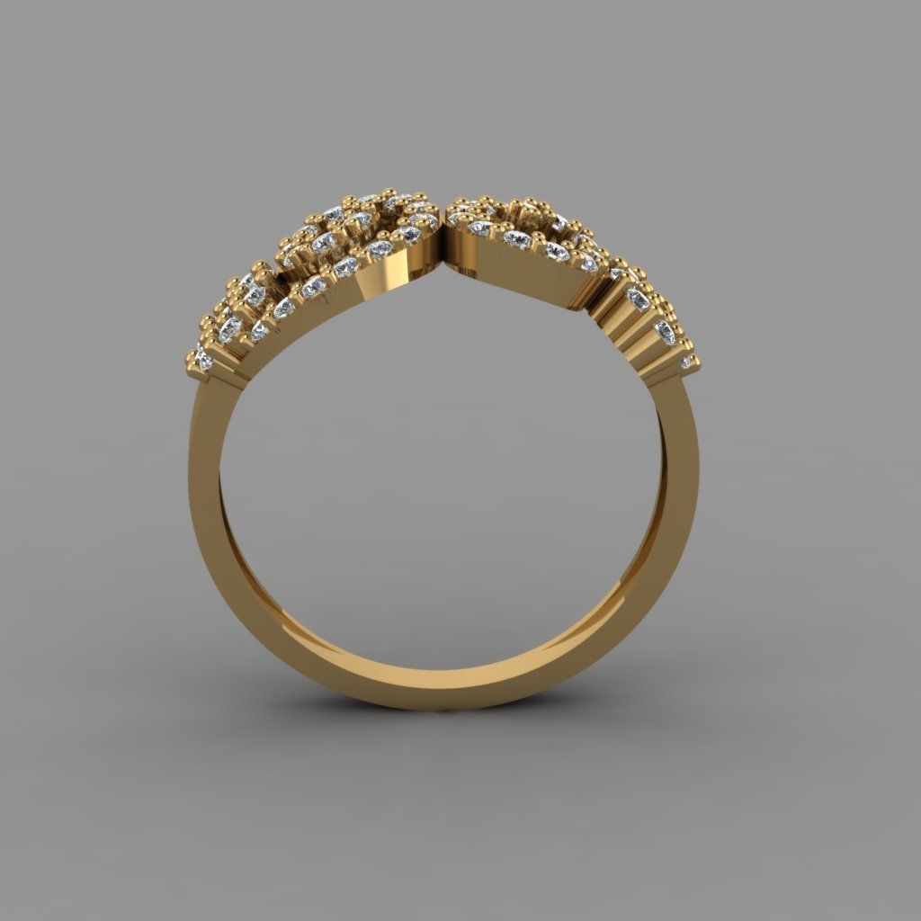 T215- Diamond ring 3D print model_1