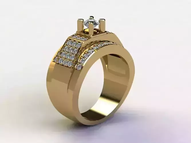 Asia Ring with gold light R16