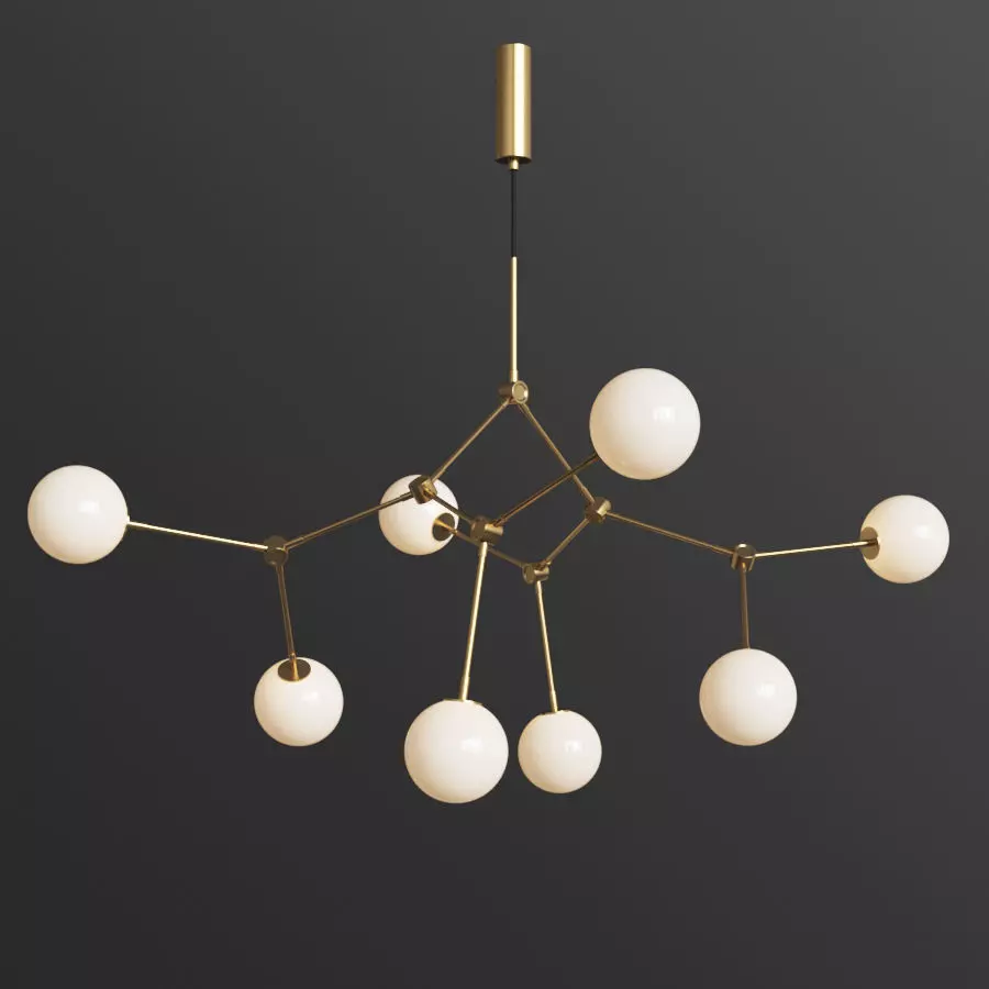 Drop Chandelier Bulb 3D model_0