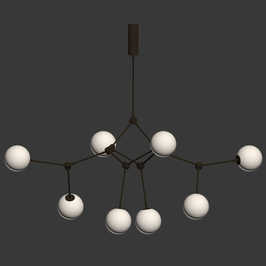 Drop Chandelier Bulb 3D model_1