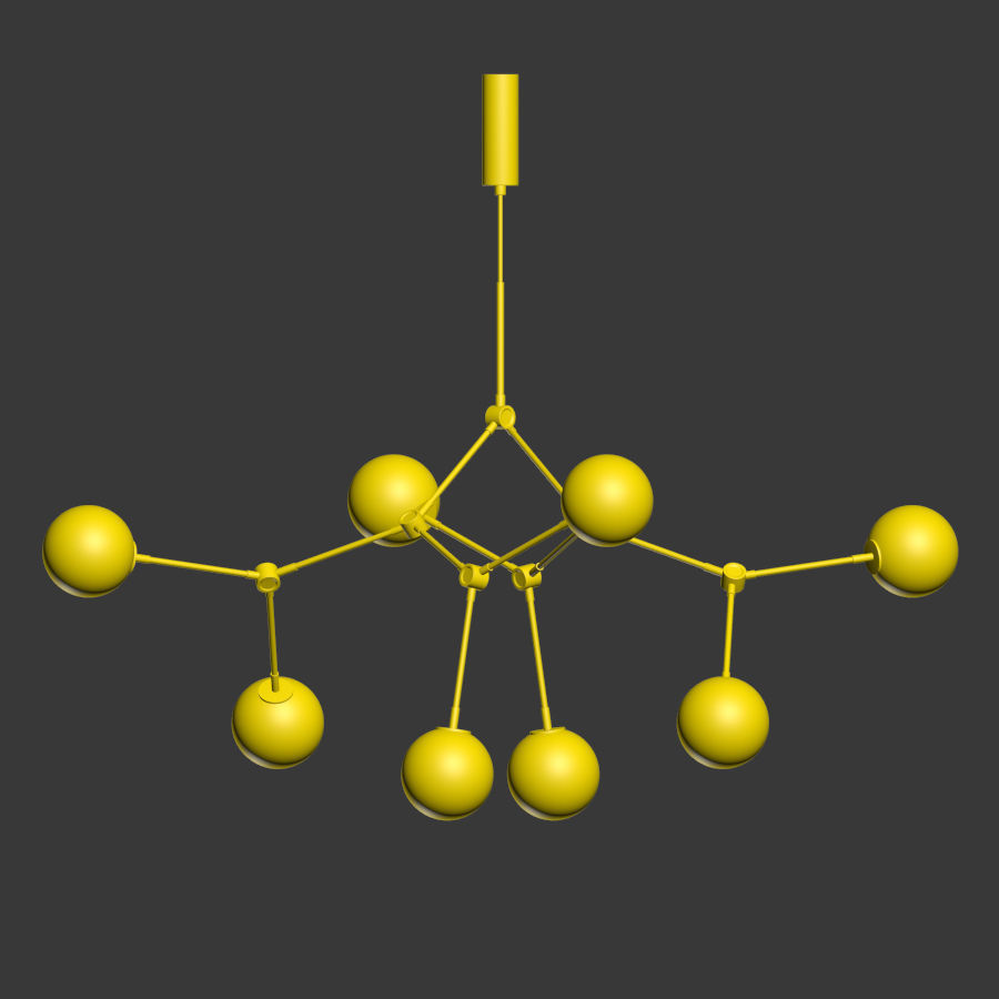 Drop Chandelier Bulb 3D model_4