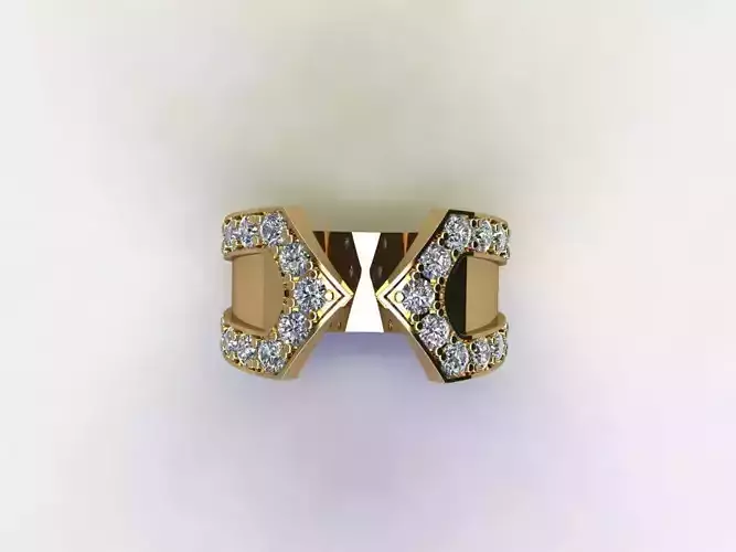 Diamond ring for men modern style R10