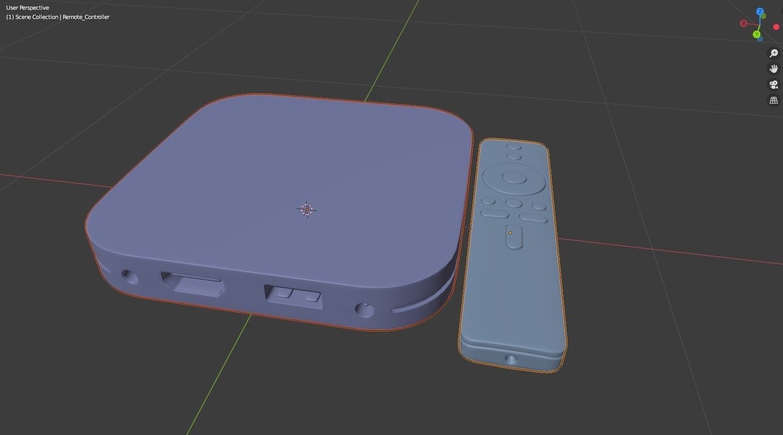 Tv Box Low-poly 3D model_6