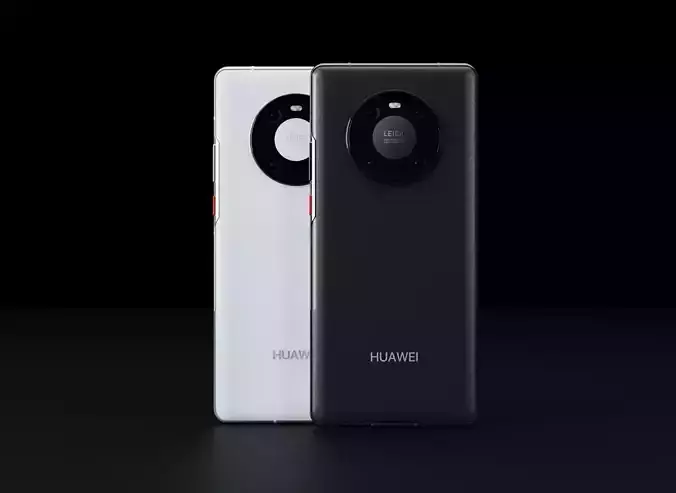 Huawei Mate 40 Pro In Leaked Design Low-poly 3D model