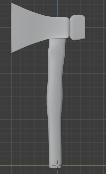 Low poly axe Low-poly 3D model_3