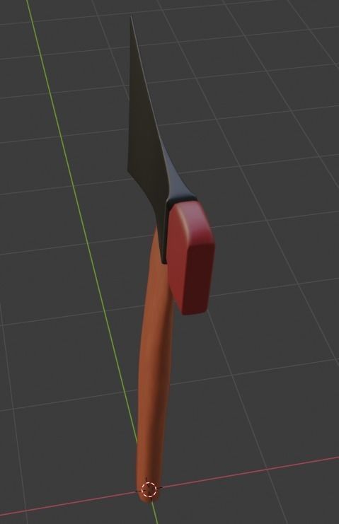 Low poly axe Low-poly 3D model_4