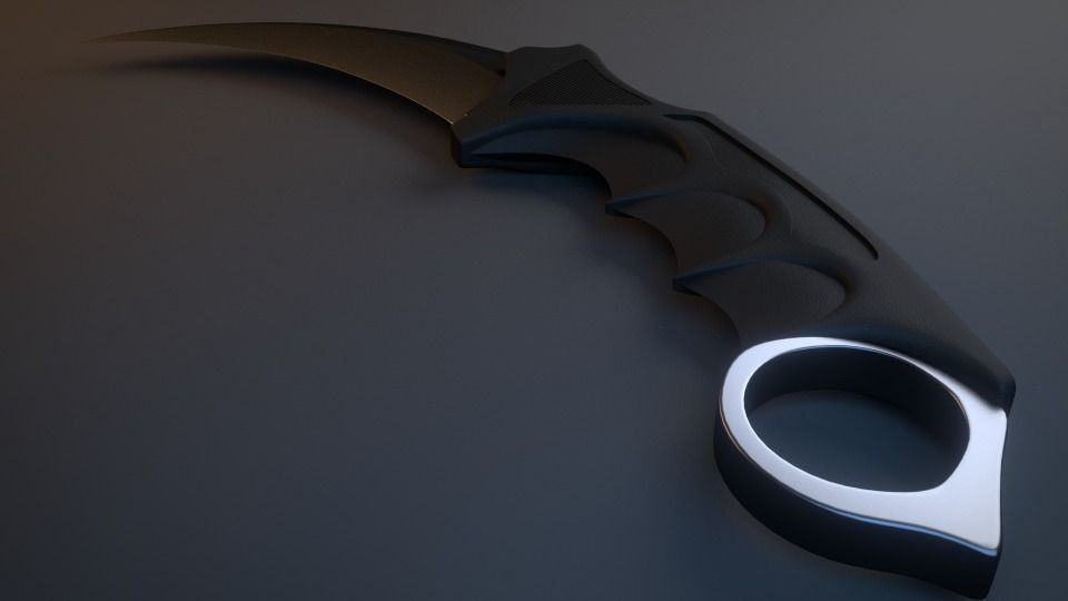 Karambit knife 3D model_1